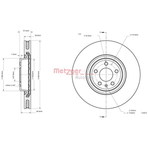 METZGER Bremsscheibe GREENPARTS