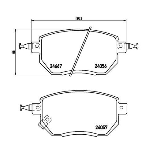 BREMBO Bremsbelagsatz, Scheibenbremse PRIME LINE