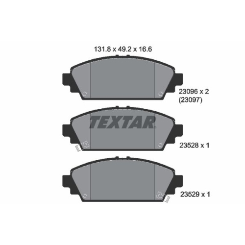 TEXTAR Bremsbelagsatz, Scheibenbremse