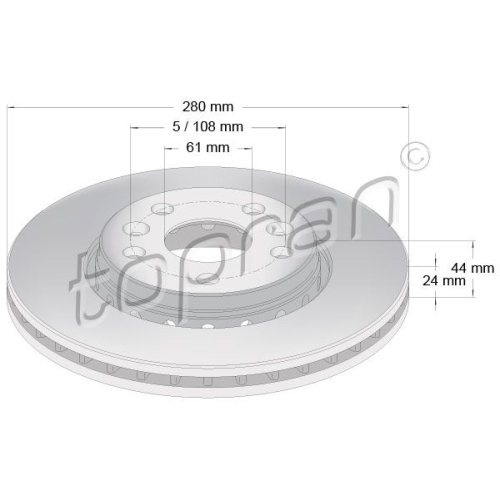 TOPRAN Bremsscheibe COATED