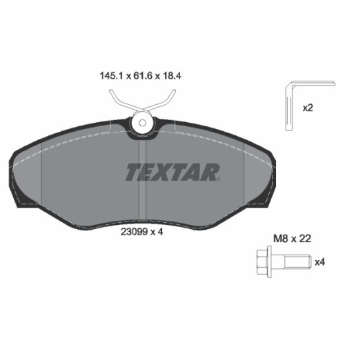 TEXTAR Bremsbelagsatz, Scheibenbremse Q+