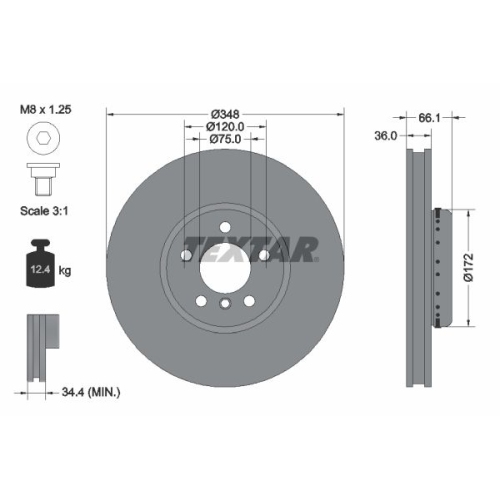 TEXTAR Bremsscheibe PRO+