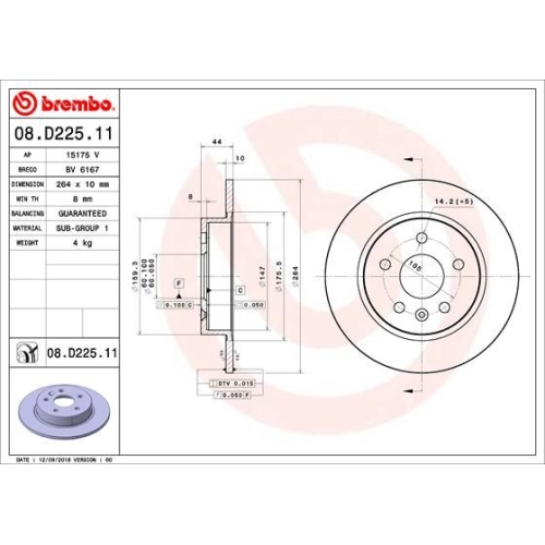 BREMBO Bremsscheibe PRIME LINE - UV Coated