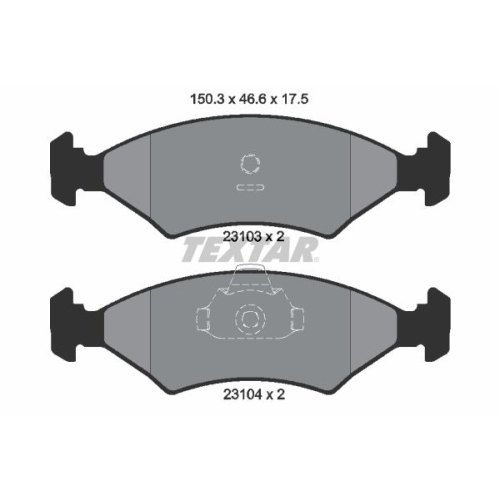 TEXTAR Bremsbelagsatz, Scheibenbremse