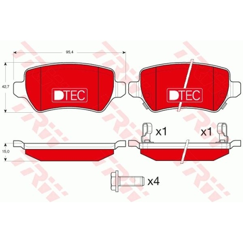 TRW Bremsbelagsatz, Scheibenbremse DTEC COTEC