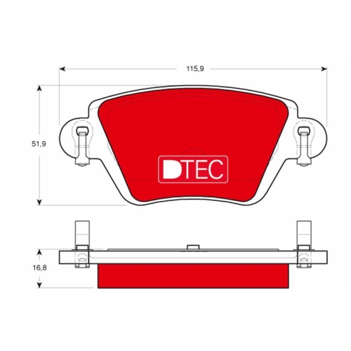 TRW Bremsbelagsatz, Scheibenbremse DTEC COTEC