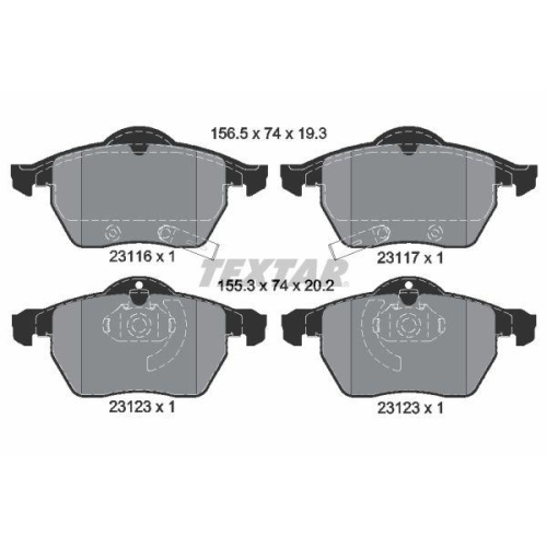 TEXTAR Bremsbelagsatz, Scheibenbremse Q+