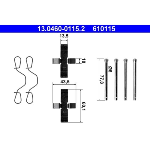 ATE Zubehörsatz, Scheibenbremsbelag