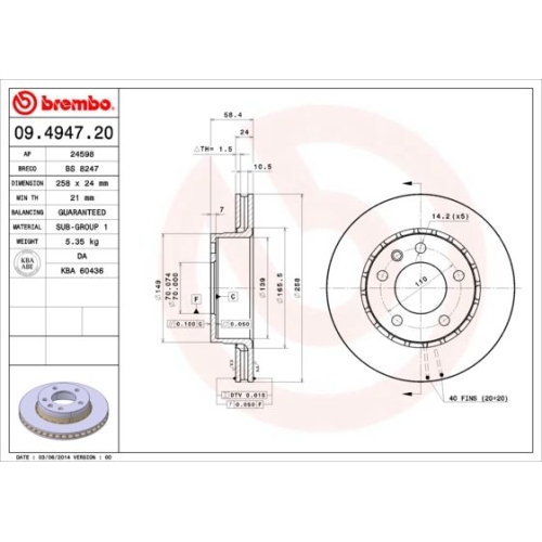 BREMBO Bremsscheibe PRIME LINE