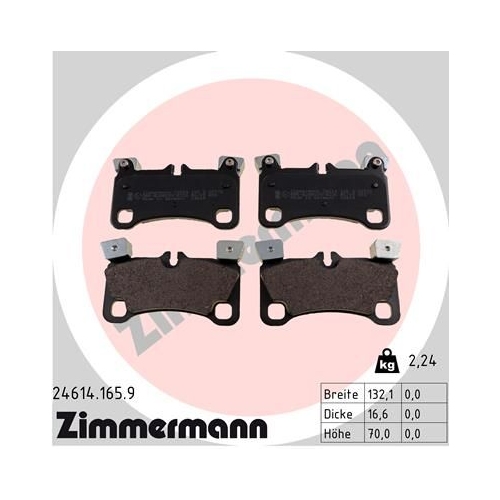 ZIMMERMANN Bremsbelagsatz, Scheibenbremse pb:z