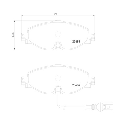 BREMBO Bremsbelagsatz, Scheibenbremse PRIME LINE