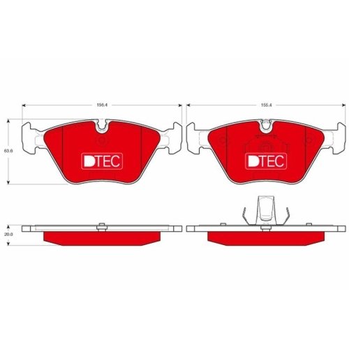 TRW Bremsbelagsatz, Scheibenbremse DTEC COTEC