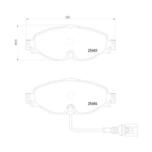 BREMBO Bremsbelagsatz, Scheibenbremse PRIME LINE