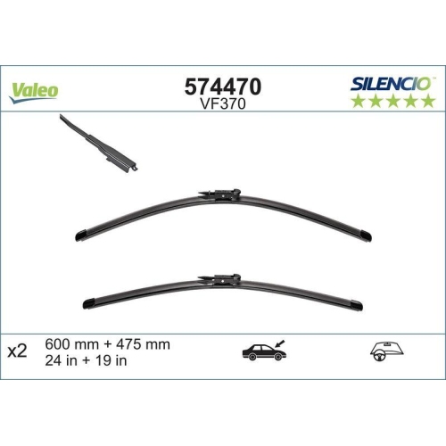 VALEO Wischblatt SILENCIO FLAT BLADE SET