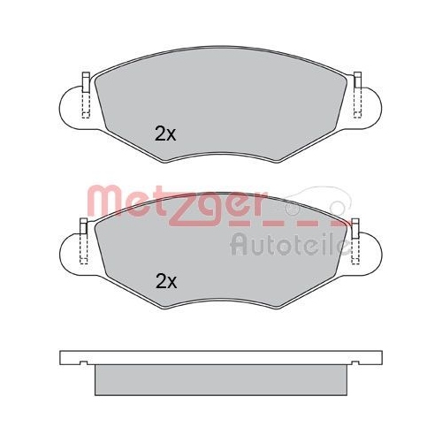 METZGER Bremsbelagsatz, Scheibenbremse