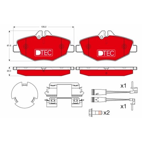 TRW Bremsbelagsatz, Scheibenbremse DTEC COTEC