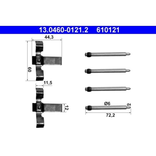 ATE Zubehörsatz, Scheibenbremsbelag