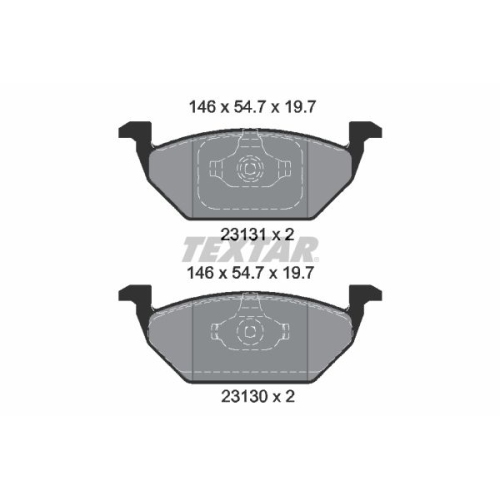 TEXTAR Bremsbelagsatz, Scheibenbremse Q+