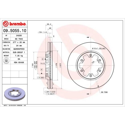 BREMBO Bremsscheibe PRIME LINE