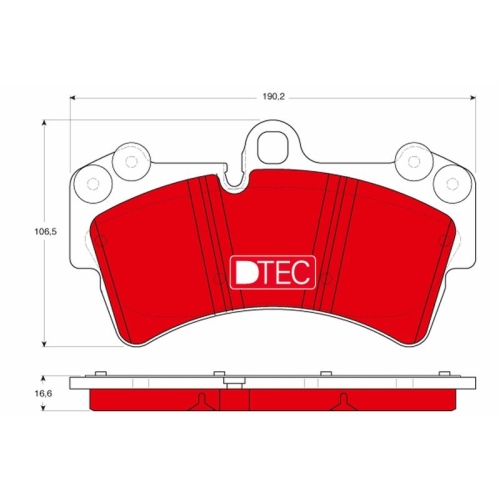 TRW Bremsbelagsatz, Scheibenbremse DTEC COTEC