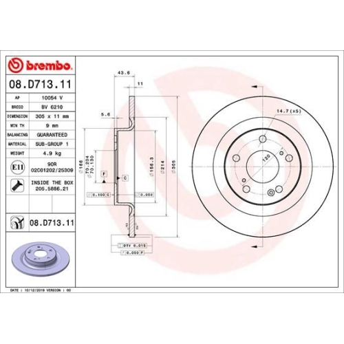 BREMBO Bremsscheibe PRIME LINE - UV Coated