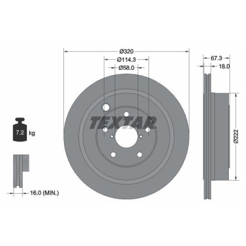 TEXTAR Bremsscheibe PRO