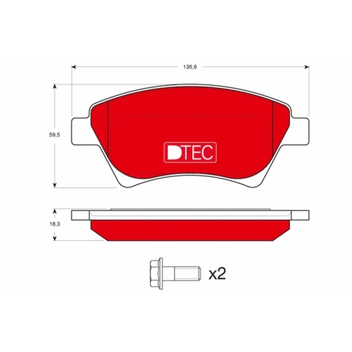 TRW Bremsbelagsatz, Scheibenbremse DTEC COTEC