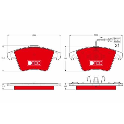 TRW Bremsbelagsatz, Scheibenbremse DTEC COTEC