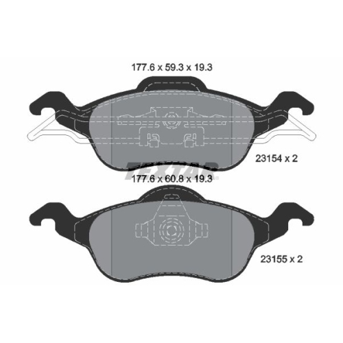 TEXTAR Bremsbelagsatz, Scheibenbremse Q+