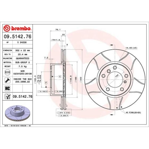 BREMBO Bremsscheibe XTRA LINE - Max