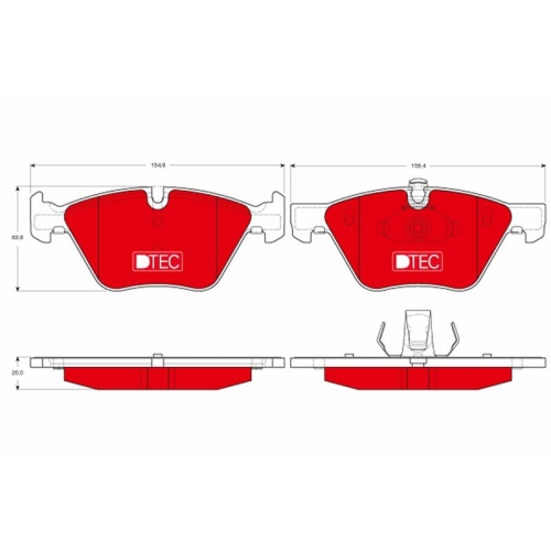 TRW Bremsbelagsatz, Scheibenbremse DTEC COTEC