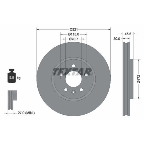 TEXTAR Bremsscheibe PRO
