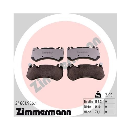 ZIMMERMANN Bremsbelagsatz, Scheibenbremse rd:z