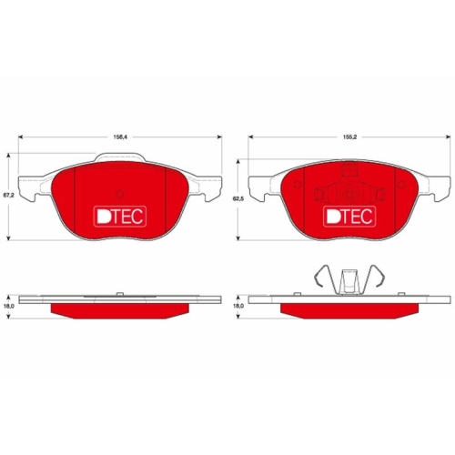 TRW Bremsbelagsatz, Scheibenbremse DTEC COTEC