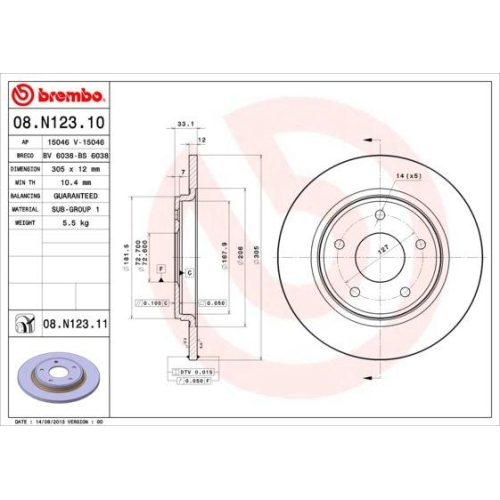 BREMBO Bremsscheibe PRIME LINE - UV Coated