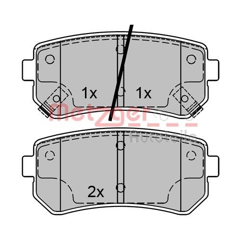 METZGER Bremsbelagsatz, Scheibenbremse
