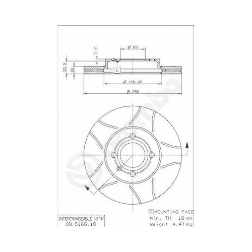 BREMBO Bremsscheibe XTRA LINE - Max