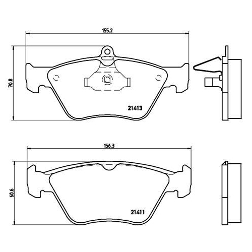 BREMBO Bremsbelagsatz, Scheibenbremse PRIME LINE