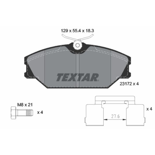 TEXTAR Bremsbelagsatz, Scheibenbremse Q+