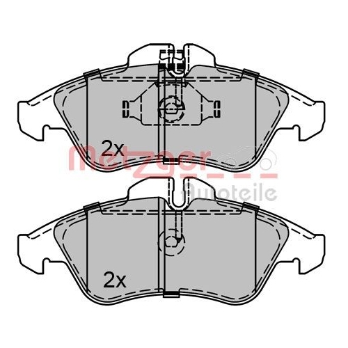 METZGER Bremsbelagsatz, Scheibenbremse GREENPARTS