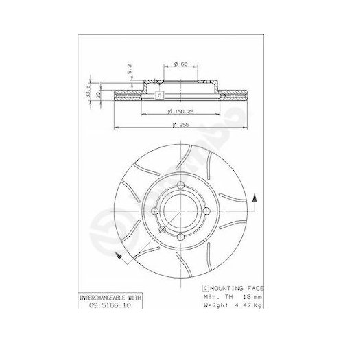 BREMBO Bremsscheibe XTRA LINE - Max