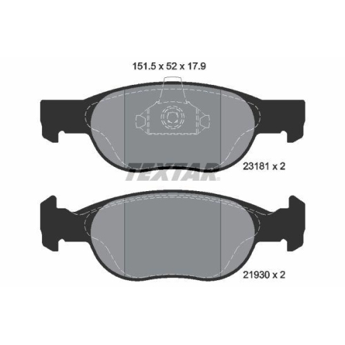 TEXTAR Bremsbelagsatz, Scheibenbremse Q+