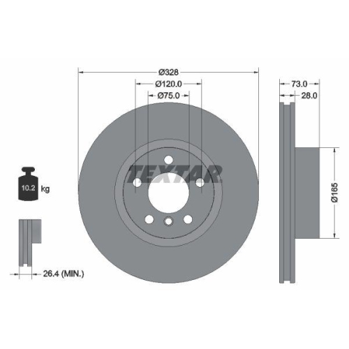 TEXTAR Bremsscheibe PRO+