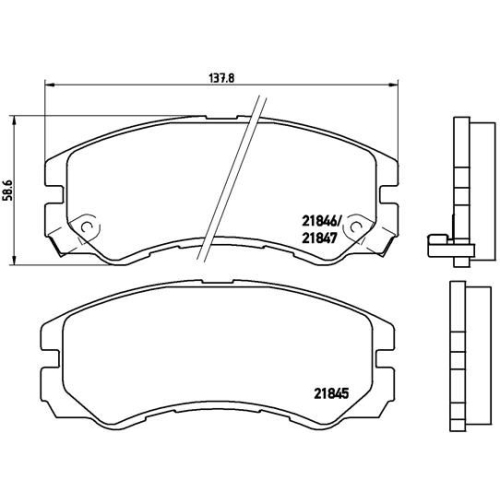 BREMBO Bremsbelagsatz, Scheibenbremse PRIME LINE