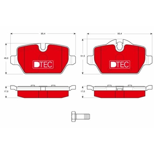 TRW Bremsbelagsatz, Scheibenbremse DTEC COTEC