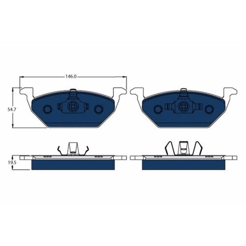 TRW Bremsbelagsatz, Scheibenbremse ELECTRIC BLUE