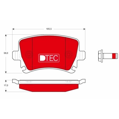 TRW Bremsbelagsatz, Scheibenbremse DTEC COTEC