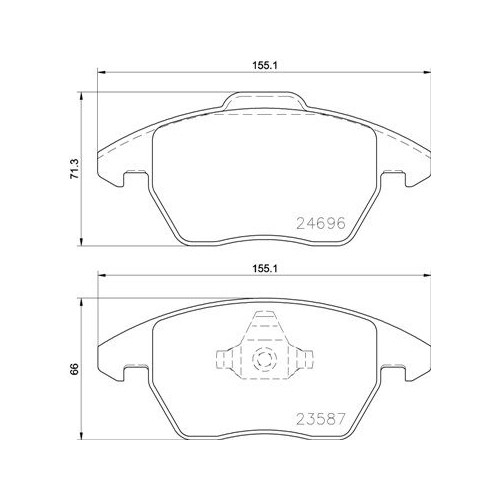 BREMBO Bremsbelagsatz, Scheibenbremse PRIME LINE