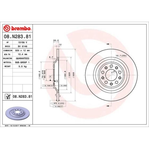 BREMBO Bremsscheibe PRIME LINE - UV Coated