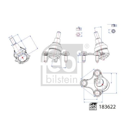 FEBI BILSTEIN Trag-/Führungsgelenk